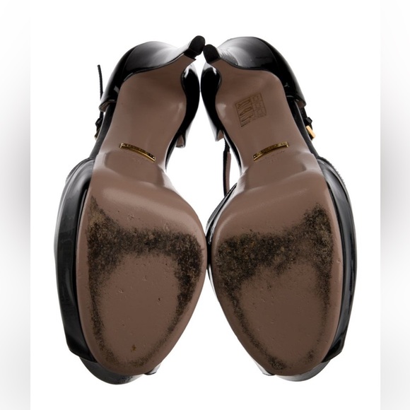 Gorgeous 🔥Gucci Patent Leather Sandals. Black, size 38. - Picture 6 of 6